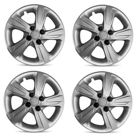 2019-2022 Chevrolet Spark Four Piece Set 15" Silver Wheel Cover Caps / Hubcaps
